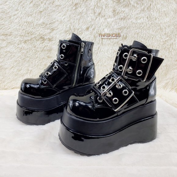 Demonia Shoes - Bear 104 Platform Ankle Boots Goth Punk Rave